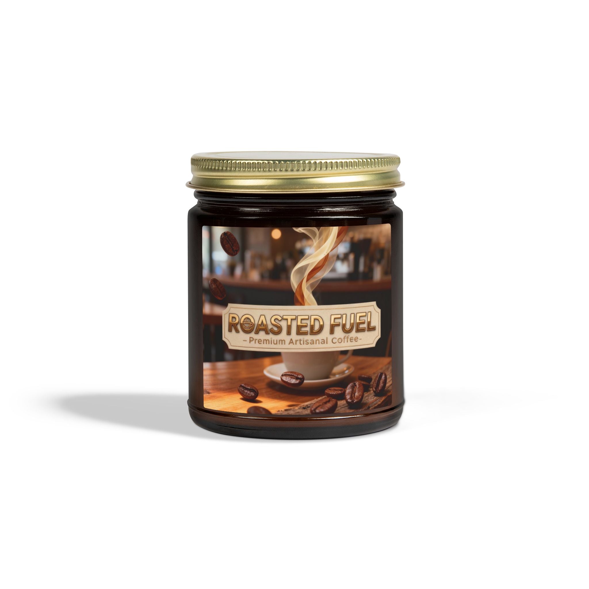 Roasted Fuel Coffee Candle — Coconut Apricot Wax (4oz & 9oz)