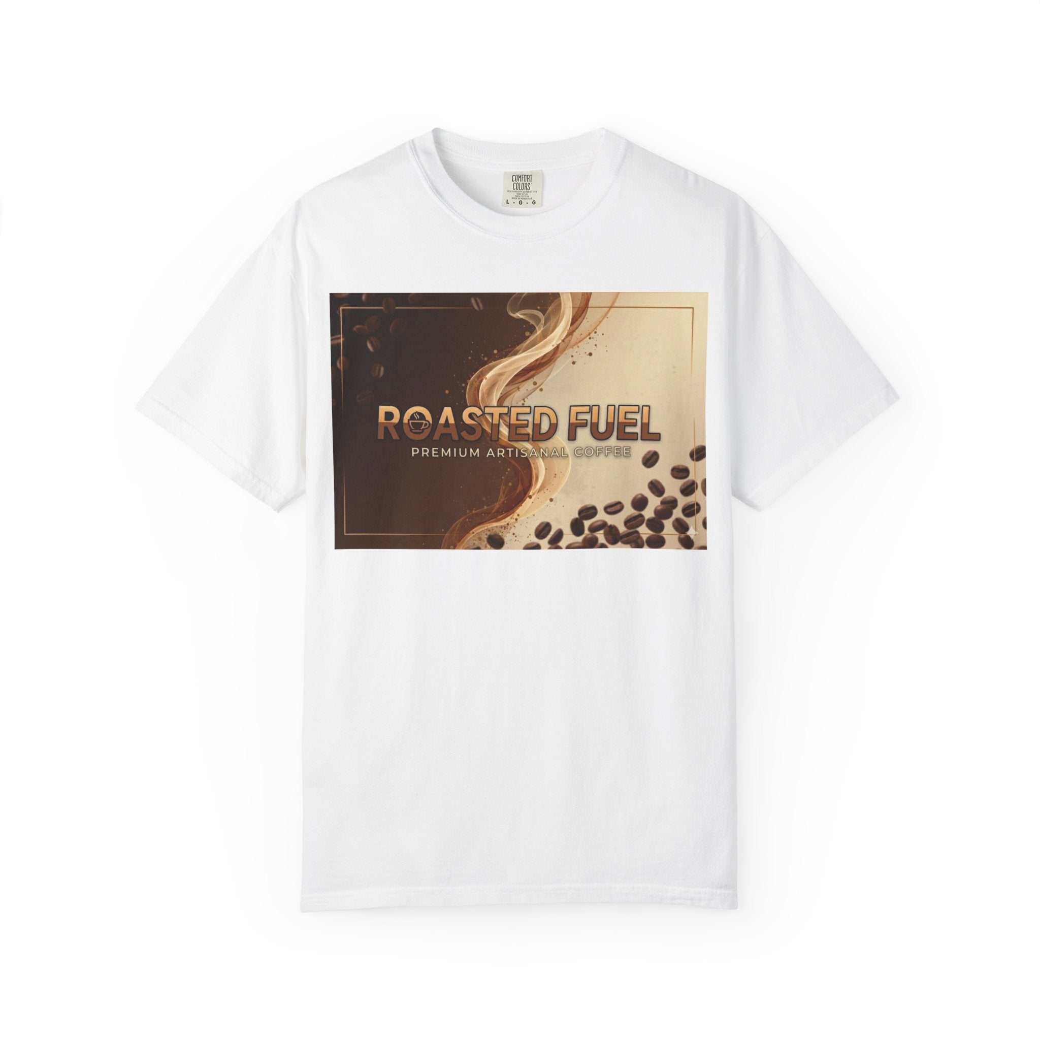 Roasted Fuel Coffee T-Shirt — "Hustle More, Less Coffee" Graphic Tee