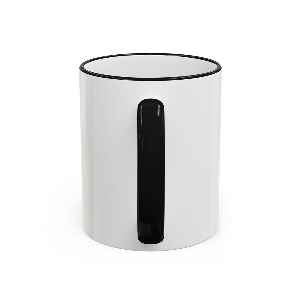Black Queen Afro Mug — "Proud, Educated" Café Accent Rim & Handle Mug