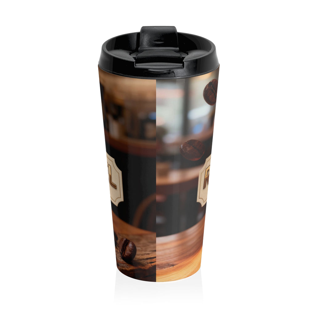 Coffee Roastery Stainless Steel Travel Mug – Roasted Fresh Artisanal Coffee Design