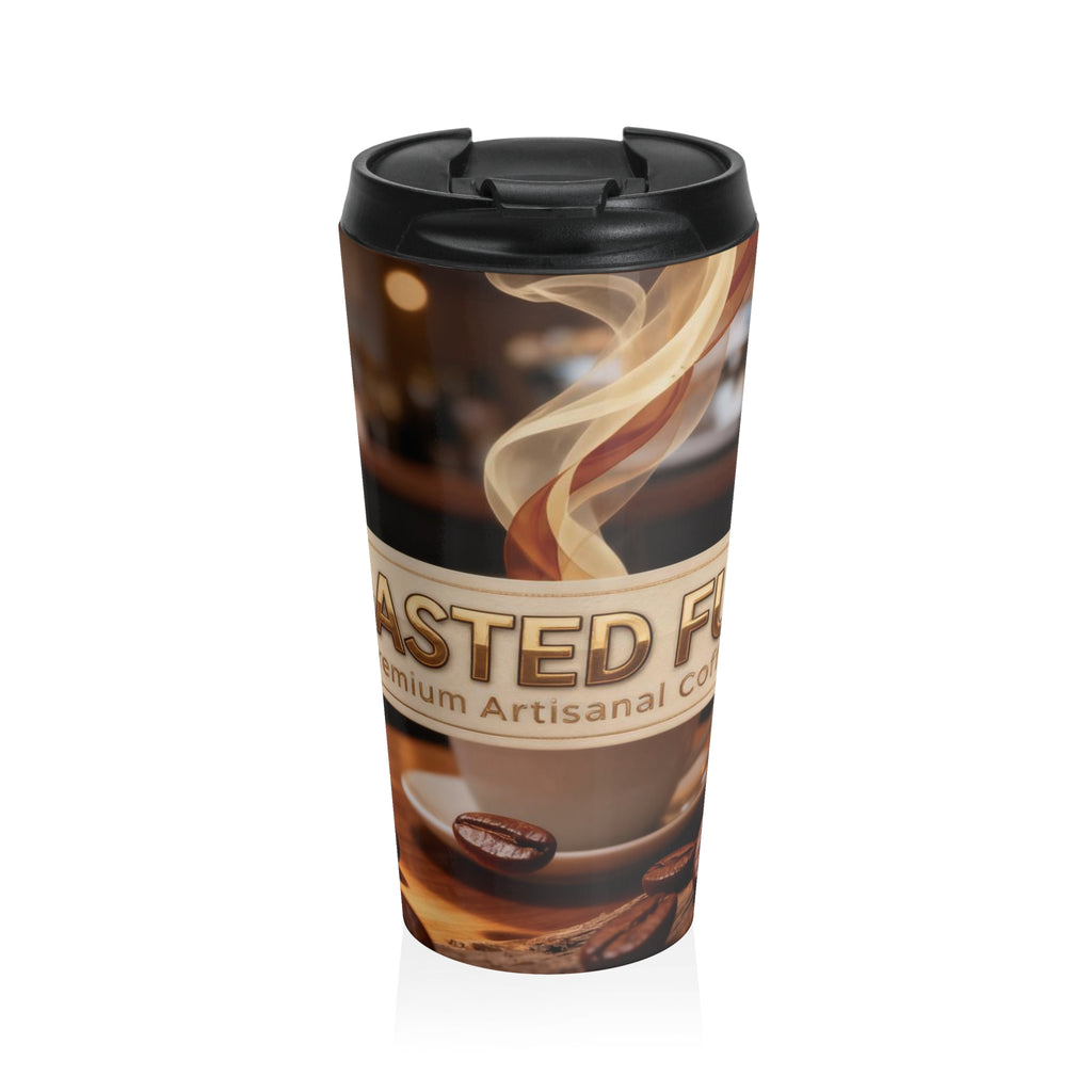 Coffee Roastery Stainless Steel Travel Mug – Roasted Fresh Artisanal Coffee Design