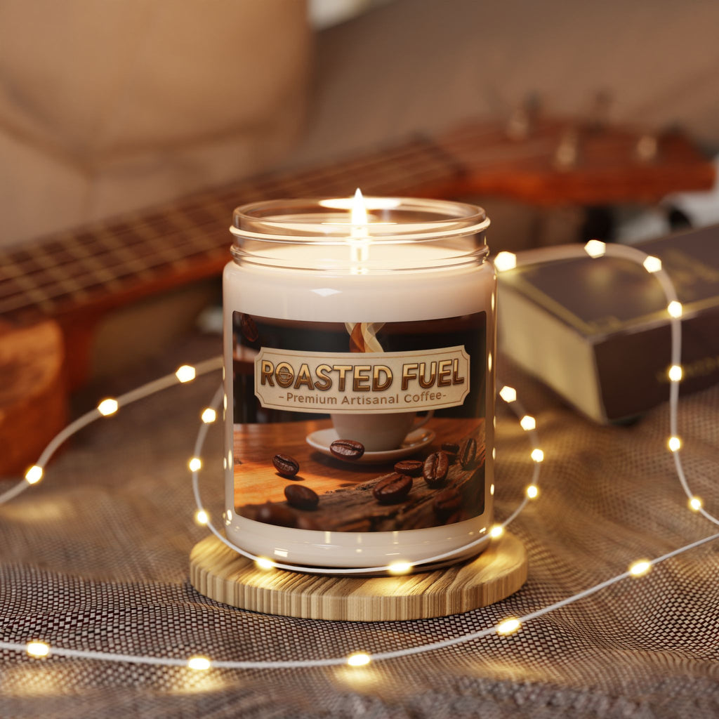 Coffee-Scented Soy Candle (9oz) — "Roasted Fuel" Artisanal Aroma