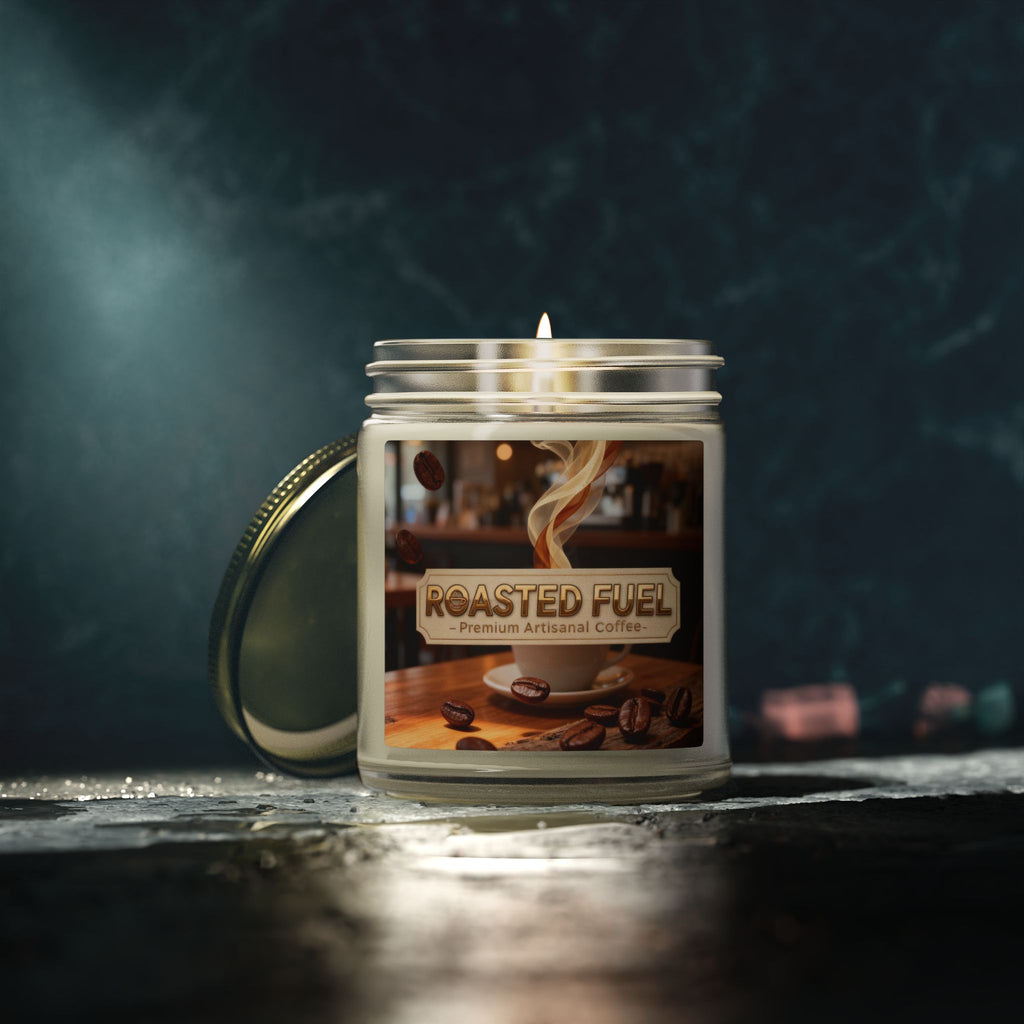 Roasted Fuel Coffee Candle — Coconut Apricot Wax (4oz & 9oz)