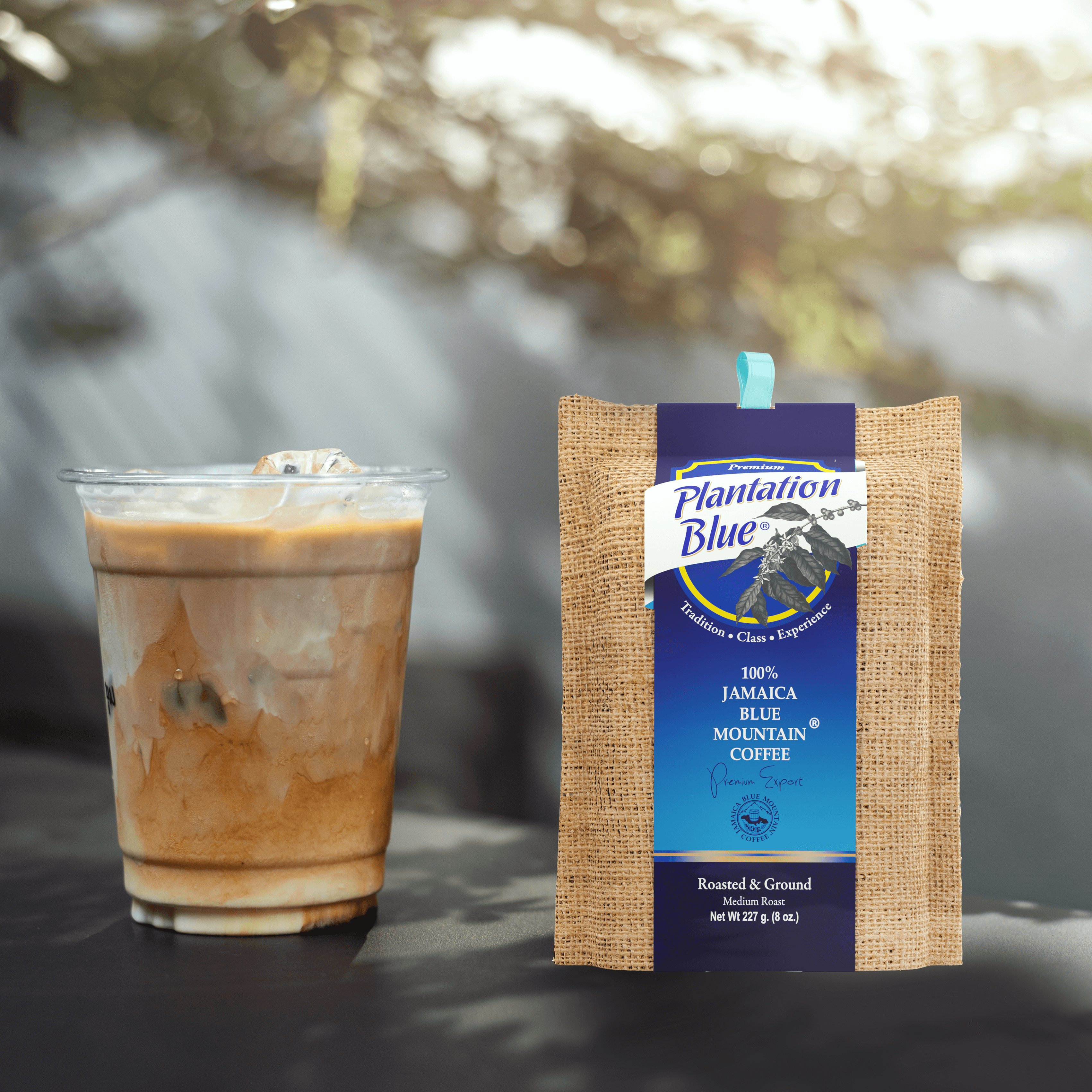 Plantation Blue 100% Jamaica Blue Mountain Coffee - Medium Roast - 8oz Ground