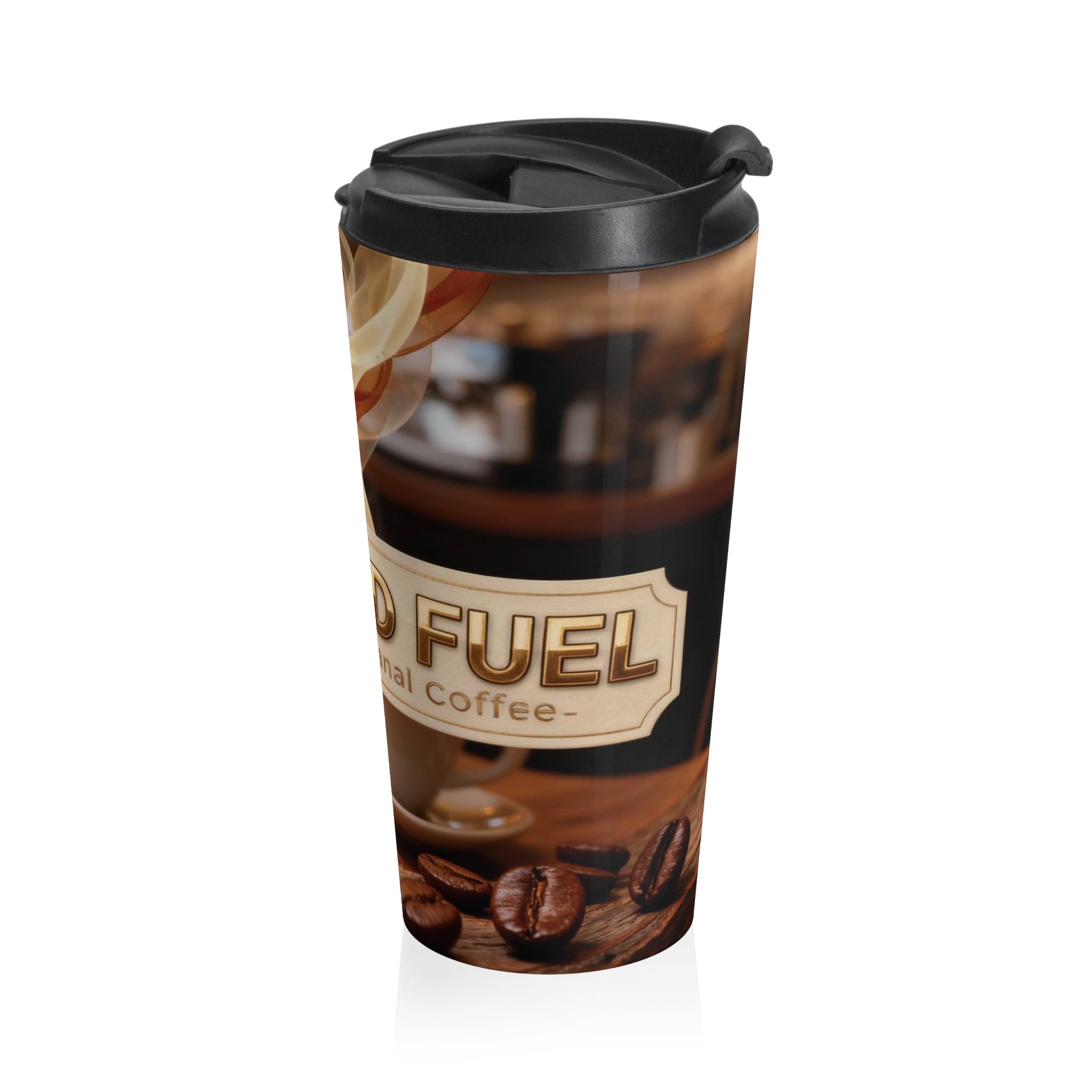Coffee Roastery Stainless Steel Travel Mug – Roasted Fresh Artisanal Coffee Design