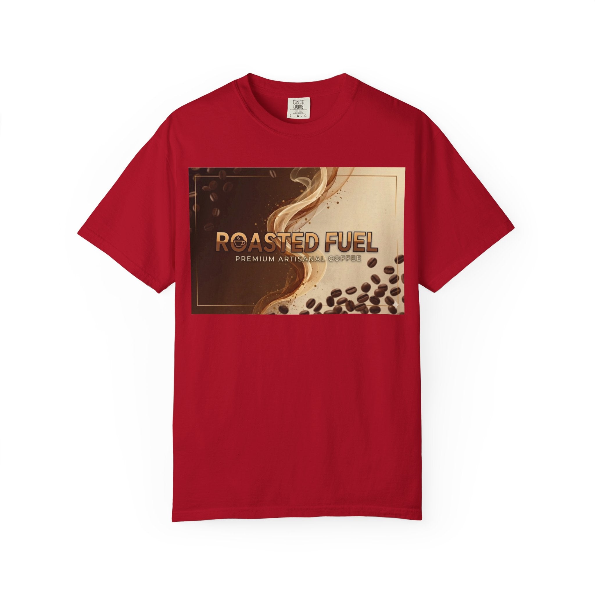 Roasted Fuel Coffee T-Shirt — "Hustle More, Less Coffee" Graphic Tee