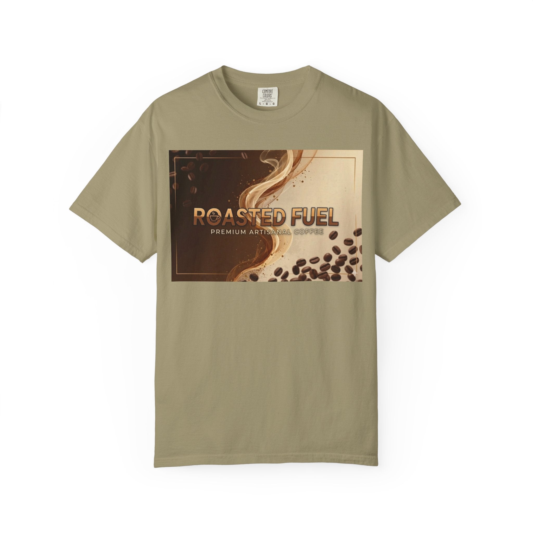 Roasted Fuel Coffee T-Shirt — "Hustle More, Less Coffee" Graphic Tee
