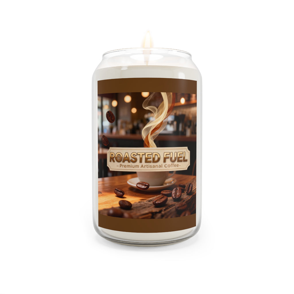 Coffee Scented Soy Candle 13.75oz — "Roasted Fuel" Artisanal Brew Aroma