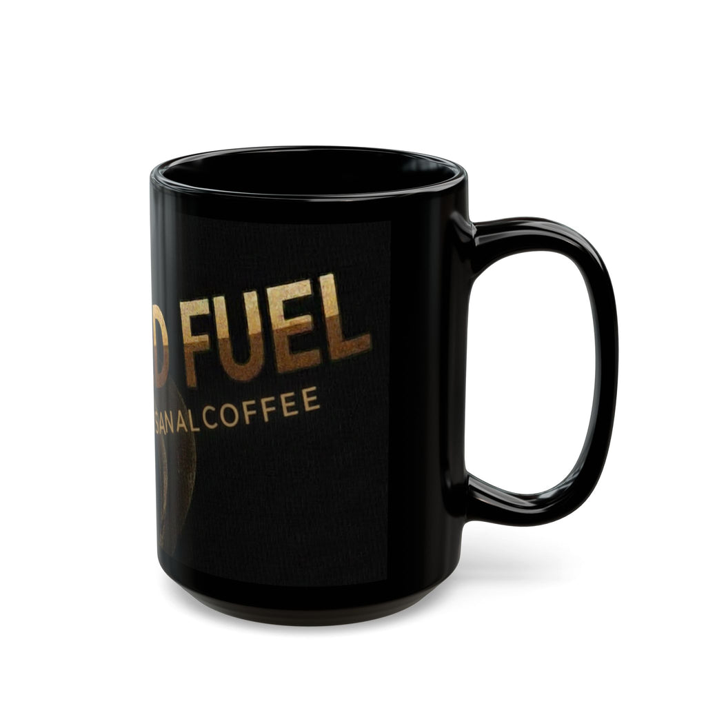 Roasted Fuel Black Coffee Mug — Premium Artisanal Coffee Logo (11oz & 15oz)