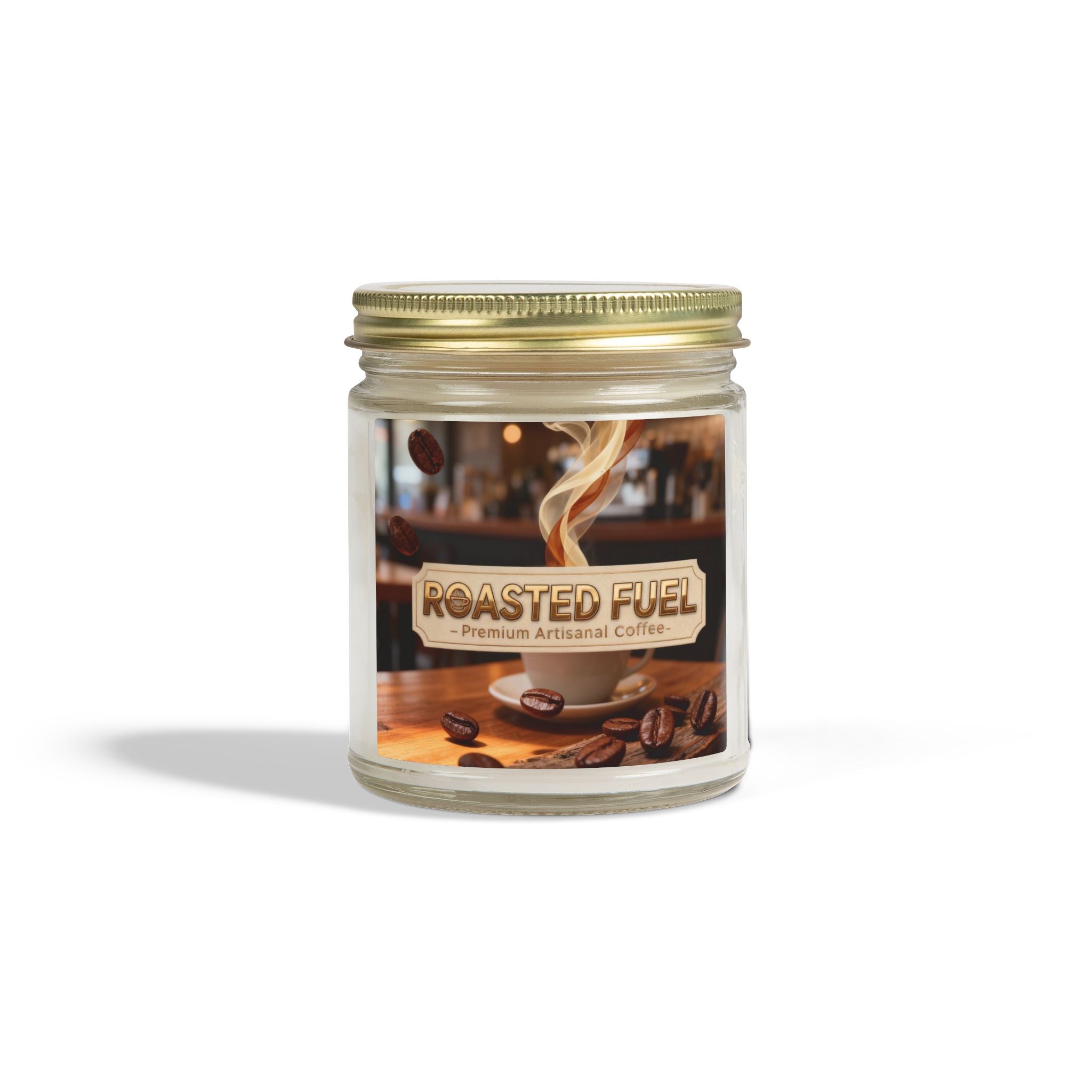 Roasted Fuel Coffee Candle — Coconut Apricot Wax (4oz & 9oz)